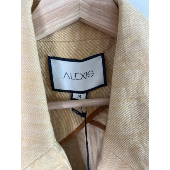 NWT Alexis Hampton Drawstring Tie Waist Trench Coat Dress Cream Size: Medium - Picture 4 of 9